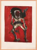 Personnage zoomorphe by Emmanuelle Renard, Lithographie, sold Oct 2023
