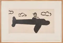 Avion en vol by Antonio Seguí, Lithographie, sold Oct 2023