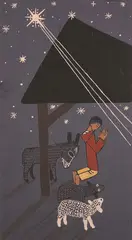 Prière d'un berger by Jean Lambert-Rucki, Gouache signée en bas à droite et cachet de la vente d'atelier au dos, sold Jul 2022