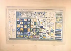 Sans titre by Manuel Cargaleiro, 1972, Lithographie signée en bas à droite, sold Jul 2022