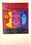 Exposition Vallauris 1956 by Pablo Picasso, Affiche d'exposition signée dans la planche et signature originale dans la marge (déchirur, sold May 2022