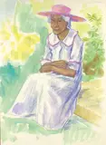 Mama Tekopa by Jacques Boullaire, Aquarelle signée en bas à droite, sold Mar 2022
