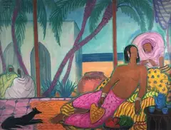 L'heure de la sieste by André Maire, 1970, Gouache signée et datée en haut à droite, sold Mar 2022
