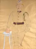Portrait de Jacques Nicol by Jean Souverbie, 1924, Gouache signée et datée en bas à droite, avec envoi, sold Feb 2022