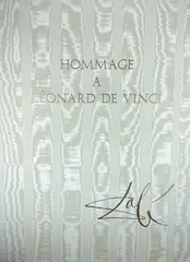 Hommage à Léonard de Vinci. Série complète des douze gravures sur vélin d'Arches, dans son portefolio crème à rabats et chemise cartonnée bleu by Salvador Dalí, Pointe sèche et pochoir, sold Feb 2022