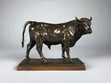 Taureau tête tournée by Isidore Bonheur, Epreuve en bronze à patine brun rouge nuancé, sold Feb 2022