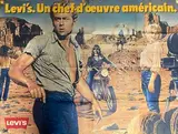 Levi's Chef d'Œuvre Américain (James Dean, Marilyn Monroe), circa 1968 by Pierre Peyrolle, Affiche (petites déchirures et scotchs), sold Dec 2021