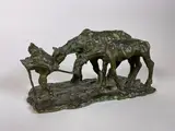 Dans le vent by Gaston Broquet, Epreuve en bronze à patine brun nuancé, sold Dec 2021