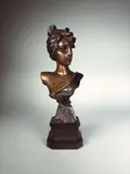 Aida by Emmanuel Villanis, Epreuve en bronze à patine brun nuancé, sold Dec 2021