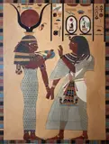 From the tombs of the kings at Thebes by Giovanni Battista Belzoni, Lithographie et réhauts d'aquarelle signée dans la planche, sold Oct 2021