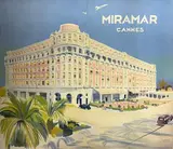 Miramar, Cannes by André Lagrange, Lithographie en couleurs signée dans la planche, sold Oct 2021