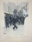 Marins russes dansant sur le pont du Dmitri Donskoï by Charles Fouqueray, Encre, gouache et lavis, sold Oct 2021