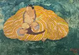 Maternité by Mariette Lydis, 1921, Aquarelle et gouache signée, sold Oct 2021