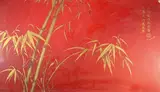 Bambous by Nguyen van Ro, Panneau de laque signé et avec cachet (manque en haut à gauche), sold Oct 2021