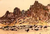 Le Hoggar près de l'Illaman by Paul Élie Dubois, 1928, Gouache signée, sold Oct 2021