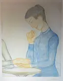 La chiromancie by Pierre Klossowski, Lithographie signée en bas à droite et justifiée, sold May 2018