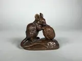 La souris et la noix by Clovis Masson, Epreuve en bronze à patine brun-rouge nuancé, sold May 2018
