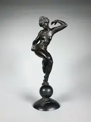 Danseuse à la boule by Jules Desbois, Epreuve en bronze à patine brun nuancé, sold May 2018