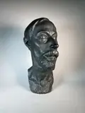 Portrait du peintre Paul Albert Laurens by Louis Dejean, Epreuve en bronze à patine noire, sold May 2018