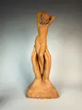 L'offrande by Marcel-André Bouraine, Terre cuite signée sur la base, indication à l'intérieur "PO LB, sold May 2018