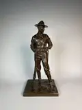 Soldat américain by Maurice Guiraud-Rivière, 1918, Epreuve en bronze à patine brun nuancé, sold May 2018