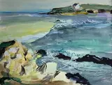 Bord de mer by Alexandre Minguet, 1970, Aquarelle signée et datée en bas à droite, sold Jun 2021