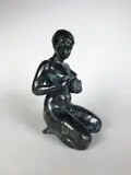 Nu à l'éponge by Gabriel Coquelin, Epreuve en bronze à patine brun-bleu nuancé, sold Jun 2021