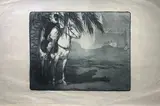 _x000D_ Cavalier arabe devant un palmier, 1911. _x000D_ by Paul Jouve, Lithographie originale au noir sur papier Chine, justifiée épreuve d’artiste et signée en, sold Mar 2021