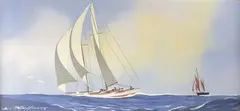 Les marins by Léon Haffner, Gouache sur papier signé en bas à droite, sold Mar 2021