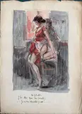 La photo by Georges Conrad, Aquarelle gouachée titrée et non signée, sold Feb 2026