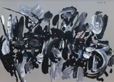 Composition by Ladislas Kijno, 1960, Gouache signée et datée en haut à droite à vue :, sold May 2015