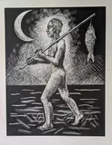 Pêche au clair de lune by Robert Llimós, 1985, Lithographie sur papier, sold May 2026