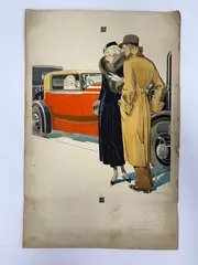 Le couple mondain parisien by René Vincent, Gouache et aquarelle sur papier, sold May 2026