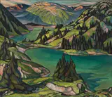 6000 Feet Up by Jock Macdonald, oil on canvas, sold Nov 2024
