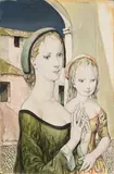 Léonard-Tsuguharu Foujita, Mère et fille sous un porche de village