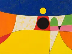 Black Reflection by B. C. Binning, 1960, oil on canvas, sold Nov 2024