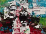 Abstract Composition by Jean Paul Riopelle, oil on canvas, sold Nov 2024