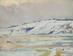 View of Quebec from Lévis by Robert Pilot, 1921, oil on board, sold Nov 2024
