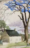 L'arbre by Marc-Aurèle Fortin, watercolour on paper, sold Nov 2024