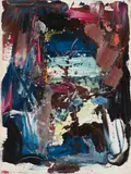 Sans titre by Marcelle Ferron, 1960, oil on canvas on board, sold Nov 2024