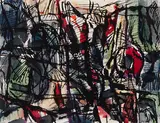 Superbagnères by Jean Paul Riopelle, 1965, ink on paper, sold Nov 2024