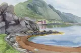 The Rock Fish Sheds by Doris Jean McCarthy, 1999, watercolour on paper, sold Nov 2024