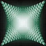 Structure cristalline V-O by Jean-Pierre Yvaral, 1974, gouache on canvas, sold Oct 2024