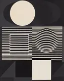 Ondho by Victor Vasarely, 1960, tempera on board, sold Oct 2024