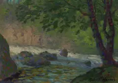 Yale Creek by Robert Harris, 1909, oil on board, sold Oct 2024