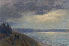 Near Mutch's Hotel, Stanhope, PE.I. by Robert Harris, 1904, oil on board, sold Oct 2024