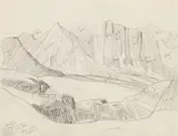 Rocky Mountain Drawing, Book 6 by Lawren Harris, graphite on paper, sold Oct 2024