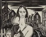 Glace Bay by Lawren Harris, ink wash on paper, sold Oct 2024