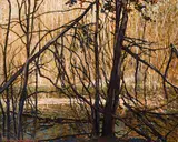 Wilderness Pool by Frank Hans Johnston, oil on board, sold Oct 2024
