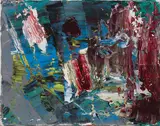 L'île joyeuse by Jean Paul Riopelle, oil on canvas, sold Sep 2024